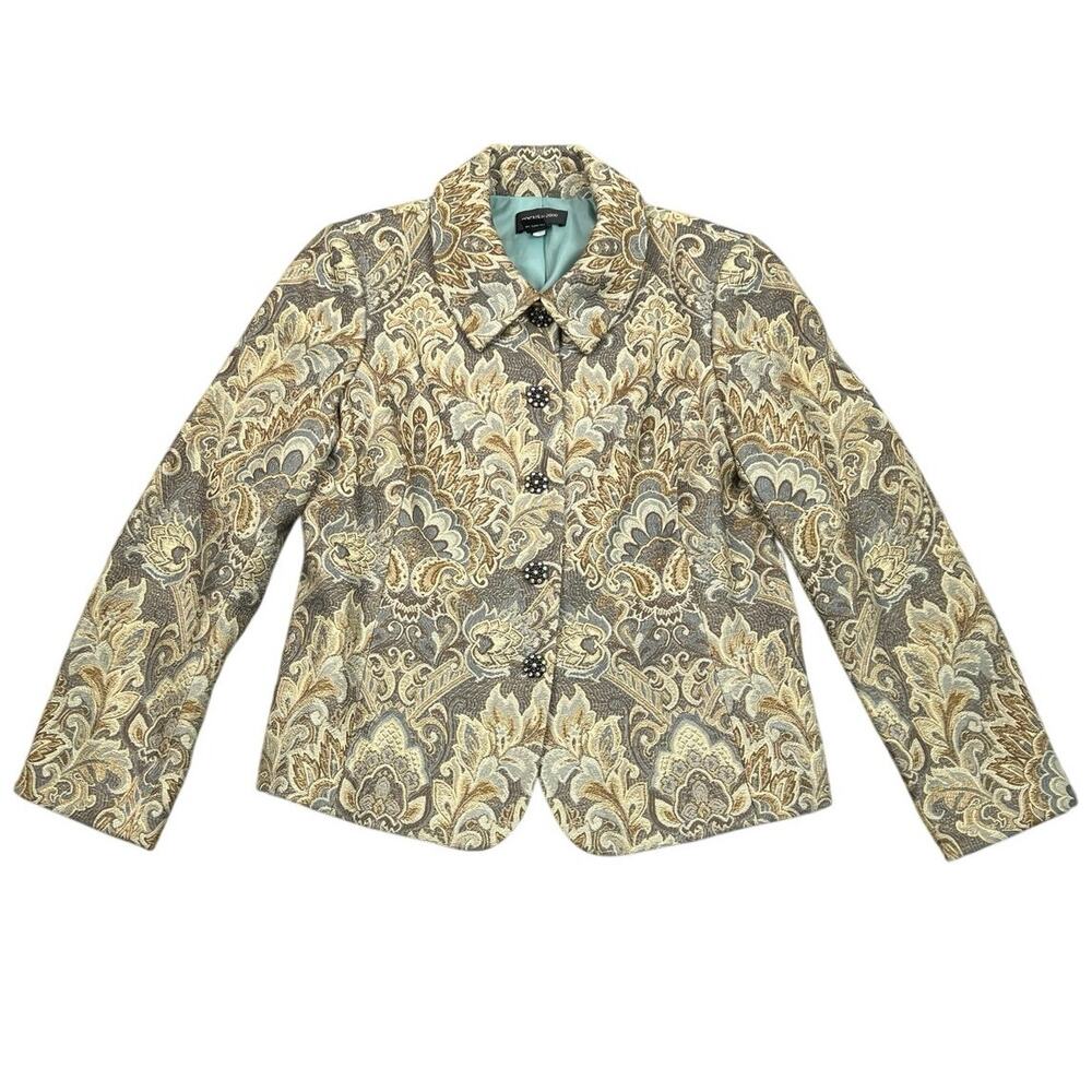 NWT Focus 2000 Brocade Paisley Tapestry Blazer Women’s 12